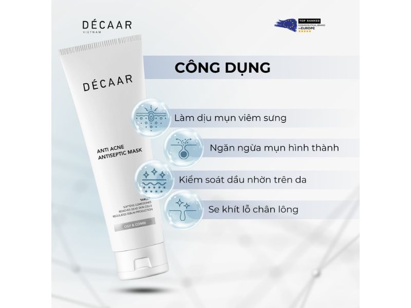 Mask mụn thần kì của Décaar Anti Acne Antiseptic Mask